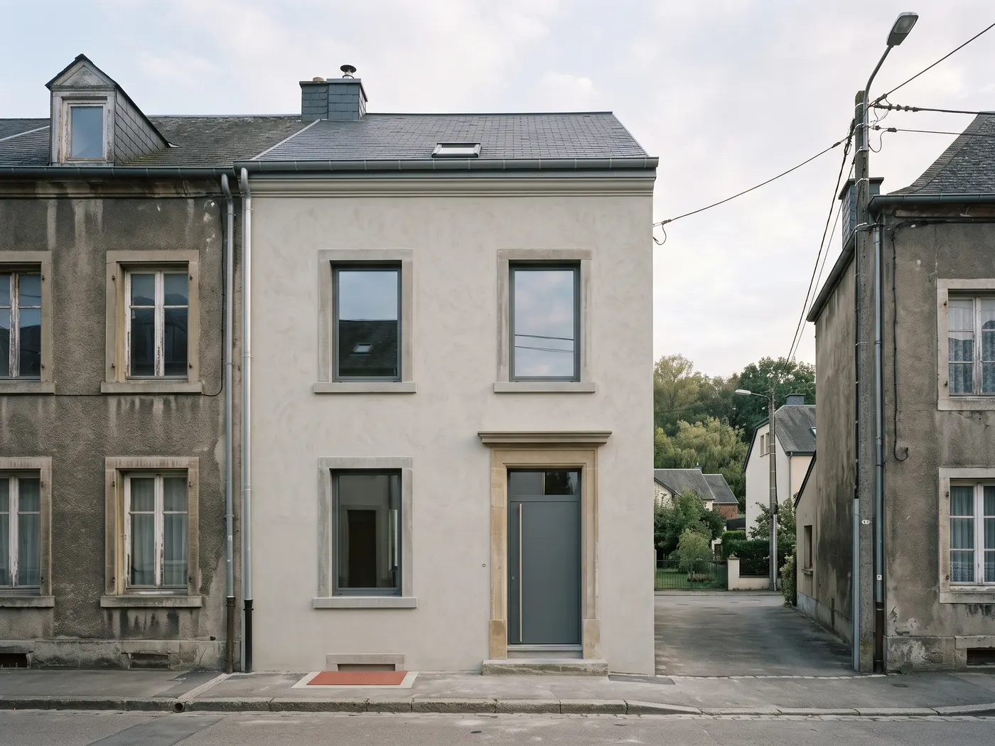 Maison ouvrière, quartier Brill — façade livrée par Façades Pundel