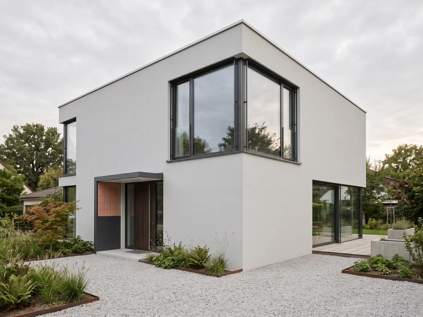 Villa neuve, Sanem — façade livrée par Façades Pundel