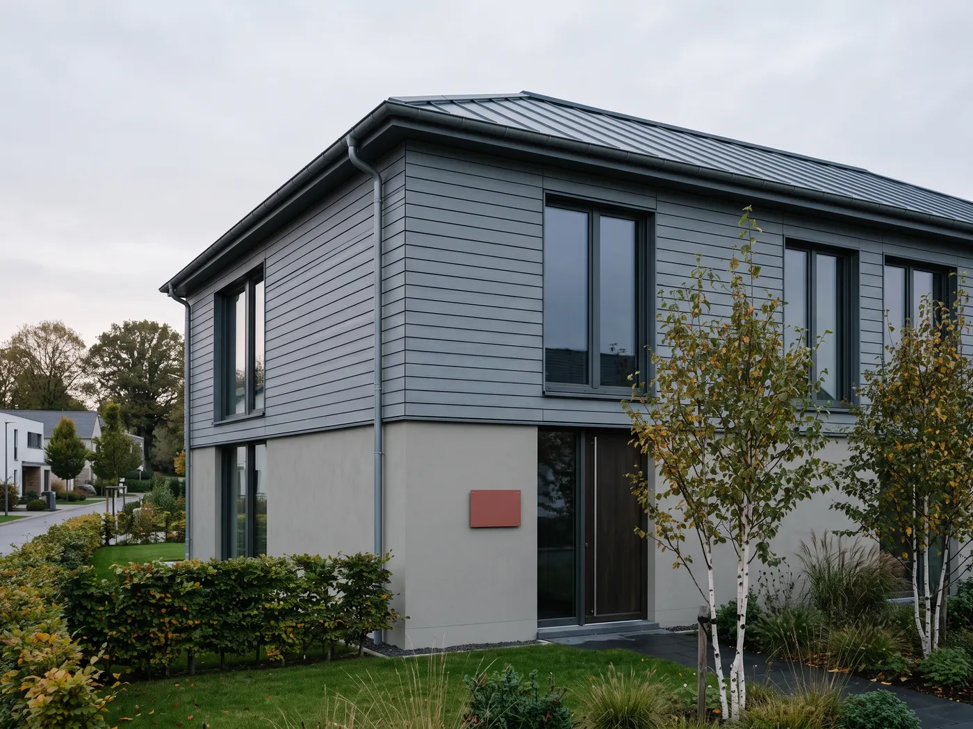 Immeuble mixte, Differdange — façade livrée par Façades Pundel