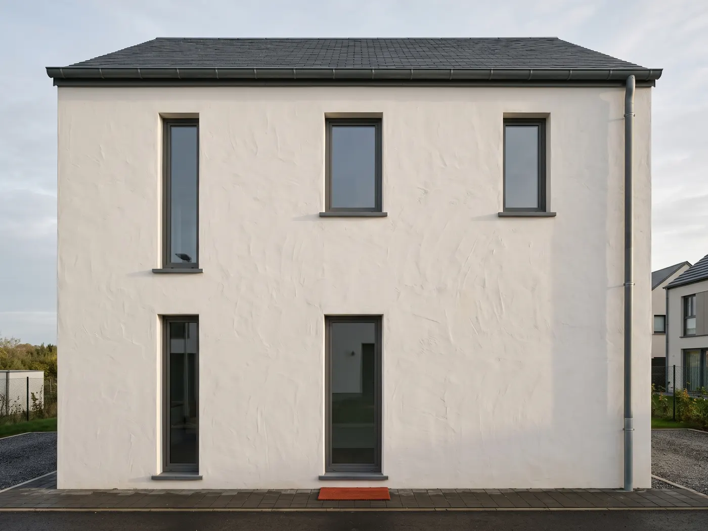 Maison individuelle, Dudelange — façade livrée par Façades Pundel